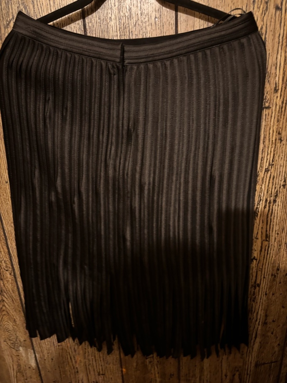 Tadashi Shoji Black Pleated Midi Skirt
